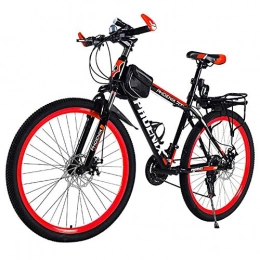 Wghz vélo Wghz Vélo de Montagne Tout Suspendu 24 / 26 Pouces 21 Vitesses en Acier à Haute teneur en Carbone Adulte, vélo à Vitesse Variable Adulte léger, vélos Tout-Terrain à Absorption des Chocs, A1, 24