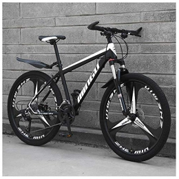 Wghz vélo Wghz Vélos de Montagne de 24 Pouces, vélo en Acier au Carbone pour Femmes, vélo de Montagne Tout Terrain à Transmission 30 Vitesses avec Frein à Disque Double, 30Vitesses, Noir à 3 Branches