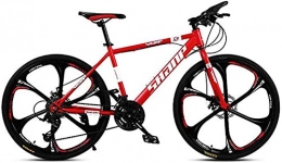 WJH vélo WJH 26 Pouces VTT Adulte, Une Roue Hors Route à Vitesse Variable Hommes et Femmes de vélos, Rouge, 21 Speed 26 inches