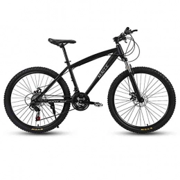 WJJ vélo WJJ Vélos de Ville VTT, VTT en Aluminium VTT VTT Vélo Adulte Route Vélos for Hommes et Femmes 26En Roues Double Vitesse réglable Frein à Disque Vélo de Montagne Adulte (Color : Black, Size : 21 Speed)