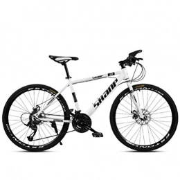WJSW Vélos de montagnes WJSW Hardtail Mountain Bikes Sports Leisure, Vélo Hardtail Commuter City Unisexe (Couleur: Blanc, Taille: 24 Vitesses)