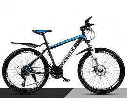 WJSW vélo WJSW Vélos de Montagne à Double Suspension, vélo de Route pour Adulte à Vitesse Variable en Acier à Haute teneur en Carbone de 26 Pouces (Couleur: Bleu Noir, Taille: 21 vitess