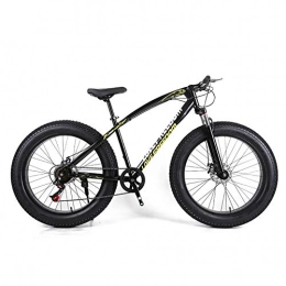 WSZGR Vélos de montagnes WSZGR 26 Pouces Vélo VTT Bike, Vélo De Montagne pour Adolescents Adultes Hommes Femmes, Frein à Double Disque Fat Tire Bike Noir 26" 27-Vitesse