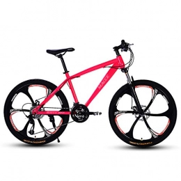 WSZGR Vélos de montagnes WSZGR Frein à Double Disque Bike pour Hommes Femmes, Adulte 26 Pouces Vélo De Montagne, Plage Motoneige Vélo VTT Bike Rose 26" 21-Vitesse