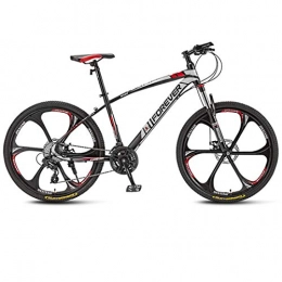 WYZQ Vélos de montagnes WYZQ Vlos De Montagne, 24 Pouces 6 Rayons / 10-Roues Rayons, Double Frein Disque, Fourche Avant Amortisseur Anti-Slip Lger Haute Teneur en Carbone Cadre en Acier, B, 21 Speed