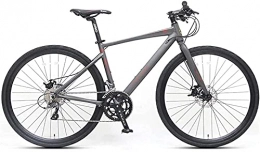 JIAWYJ vélo YANGHAO-VTT adulte- Vélo de route pour adultes, étudiant à vélos de course de 16 vitesses, vélos de route en aluminium léger avec freins à disque hydraulique, pneus 700 * 32c (couleur: gris, taille: p