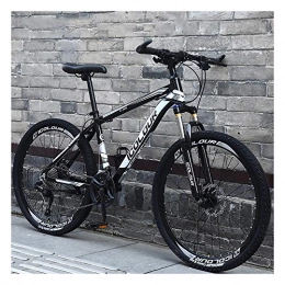 YCHBOS Vélos de montagnes YCHBOS 26 Pouces Poids Léger VTT avec Suspension Avant, 30 Vitesses Vélos de Montagne Double Frein à Disque, Cadre en Alliage D'aluminium pour Homme Femme, Guidon GivréBlack White