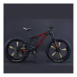 YCHBOS Vélos de montagnes YCHBOS Vélo Gros Pneu 26" Suspension Complète VTT 27 Vitesses avec Fat Tire, Fatbike avec Double Frein à Disque pour Plage et Neige, Convient pour Une Hauteur de 170-195 cmC