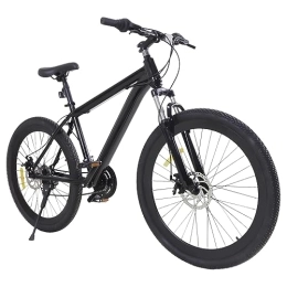 Yolancity vélo Yolancity VTT 26" pour adulte - 21 vitesses - Vélo VTT à 7 parties - Pour homme et femme - Hauteur appropriée : 165-185 cm - Noir