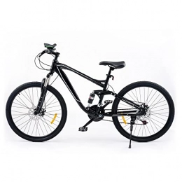 ZELUS vélo ZELUS VTT Vélo de Montagne pour Adulte, 26 Pouces Vélo Tout-Terrain avec Suspension Intégrale, 21 Vitesses avec Double Freins à Disque, Mountainbike en Alliage d'Aluminium pour Hommes Femmes