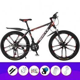 ZHIPENG Vélos de montagnes ZHIPENG Vélo De Montagne, Transmission 21 Vitesses Vélos De Montagne VTT Adulte Léger en Acier À Haute Teneur en Carbone avec Siège Réglable pour Hommes Femmes, Rouge