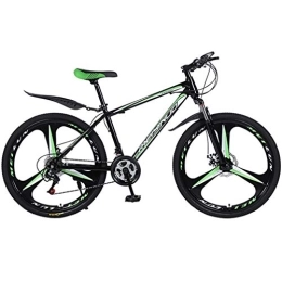 ZKHD Vélos de montagnes ZKHD 26 Pouces 27 Vitesse 3 Branches Haute Teneur en Carbone d'une Roue De Montagne À Double Vitesse Variable D'absorption des Chocs De Frein À Disque Vélo De Cross-Country, Black Green, 26 inches