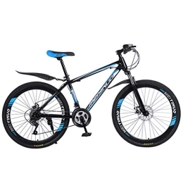 ZKHD Vélos de montagnes ZKHD 26 Pouces, 27 Vitesses, 40 Branches, Montagne De Roue en Acier Haute Teneur en Carbone Frein Double Disque, Absorbant Les Chocs Et À Vitesse Variable Hors Route Vélo, Black Blue, 26 inches