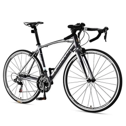 DJYD Vélos de routes 16 Vitesse Vélo de Route, Hommes Femmes Vélo de Route, Cadre en Aluminium Ultra-léger de vélos, 700 * Roues 25C, Parfait for la Route ou Dirt Trail Touring, Argent, avancée FDWFN