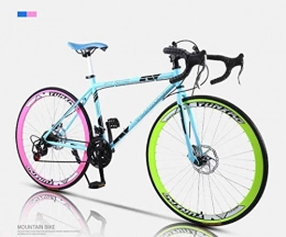 Aoyo vélo 24 vitesses 26 pouces Vélos, Vélo de route, double disque de frein, cadre en acier au carbone à haute, Route de vélos de course, et les femmes adultes hommes (Color : A)