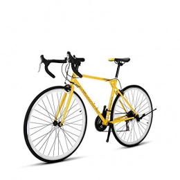 peipei vélo 700 C 21 Vitesses vlo de Route en Acier Haute teneur en Carbone Guidon incurv Voiture de Course Tout-Terrain trafic Adulte tudiant vlo-Jaune_27, 5 Pouces (140-180 cm) _Twenty One