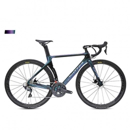 BIKERISK vélo BIKERISK Vélo de Route en Fibre de Carbone Double Frein à Disque Course sur Route R8000 22 Vitesses vélo décoloration des Roues en Carbone T10pro, 5, 46cm