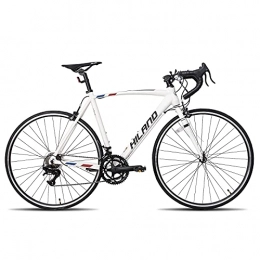 Hiland Vélos de routes Hiland Vélo de course 700 c - Avec 14 vitesses - 55 cm - Blanc