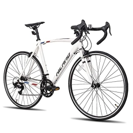 ROCKSHARK vélo Hiland Vélo de course 700 c - Cadre léger en aluminium - Avec 14 vitesses - Câble d'entraînement 50 55 60 cm - Pour homme et femme