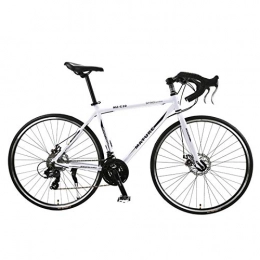 KUKU vélo KUKU Vélo De Route 21 Vitesses 700C, Vélo De Route en Aluminium pour Homme 700C, 26 Pouces, Freins À Double Disque, Convient Aux Amateurs De Sport Et De Cyclisme, White Black