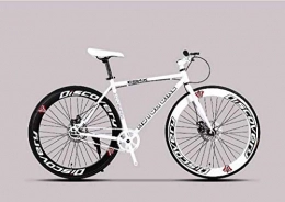 Aoyo vélo Les hommes et les femmes adultes Vélo de route, 26 pouces Vélos, double disque de frein, cadre en acier au carbone à haute, Route de vélos de course, (Color : A)