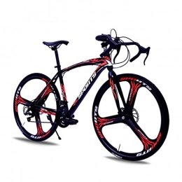 M-YN vélo M-YN Vélo De Route 700c Roues 21 Vitesses De Frein De Disque De Vitesse Ou Vélo pour Femmes Cyclisme(Color:Noir+Rouge)