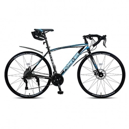 M-YN vélo M-YN Vélo à Vélos De Route Aluminium Plein Suspension Road Vélo 24 Vitesses Freins à Disque, Vélo 700c Vélo Léger Vélo Vélo, Vélos Routiers pour Hommes Et Femme(Color:Bleu)