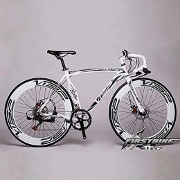 peipei vélo peipei Vlo de Route 48cm 51cm 54cm Cadre 700C X 70mm vlo Vitesse Variable vlo de Route Frein Disque vlo de Route-White_48CM