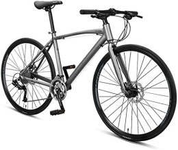 NOLOGO vélo Vélo 30 Vitesse Route, Adulte vélo de Banlieue, Route Aluminium léger vélo, 700 * Roues 25C, Vélo de Course avec Double Disque de Frein (Color : Grey)