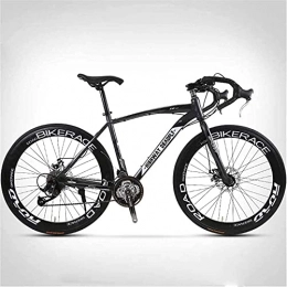 JYTFZD vélo WENHAO Vélo à vélo de route 700C Cadre en acier au carbone à haute teneur en acier de carbone, Route Vélo Racing, 26 pouces Vélo à vélo de roue Vélo Double disque Bicyclettes (Couleur: C, Taille: 24 V