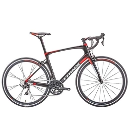 WJSW Vélos de routes WJSW Hommes Femmes vélo Route, vélo Route Fibre Carbone Ultra-léger 22 Vitesses, vélo Course pour Adultes, vélo Route hybrisport 700C, Rouge