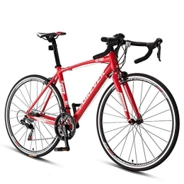 WJSW vélo WJSW Vélo Route 16 Vitesses, vélo Route pour Hommes et Femmes, vélo Ultra-léger Cadre Aluminium, Roues 700 * 25C, Parfait pour Le Tourisme sur Route ou sur Piste, Rouge, avancé