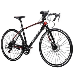 WJSW vélo WJSW Vélo Route Adulte, vélo Course Aluminium léger 14 Vitesses pour garçons, vélo Route Double Frein Disque, Roues 700C, Rouge