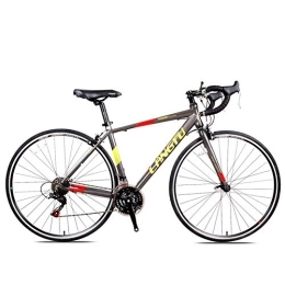 Xiaoyue vélo Xiaoyue Route, 21 Vitesse Adulte Vélo de Route, Double V Frein 700C Roues Vélo de Course, en Aluminium léger Hommes Femmes Route, Noir Rouge lalay (Color : Grey)