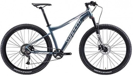 XIUYU vélo XIUYU VTT 9 Vitesses Vélos Adulte Big Wheels Hardtail Aluminium Cadre Suspension Avant Piste cyclable, Orange, 17" (Color : Silver, Size : 17" Frame)