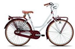 Legnano vélo Legnano Cycle 201, vélo Vintage Femme, Femme, 5L201B, Blanc / Rouge, 44