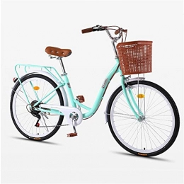 M-YN vélo M-YN Vélo De Croisière De 26 Pouces pour Femmes, 7 Vélos Classiques Vélo Rétro Beach Beach Cruiser Vélo Vélo Rétro (vélo pour Femmes, Dame)(Color:Bleu)