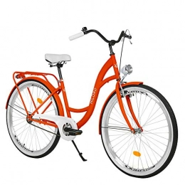 Milord Bikes vélo Milord. 28" 1 Vitesse Orange Vlo de Confort Bicyclette Femme Vlo de Ville Retro Vintage