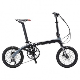 NBWE Vlo Pliant Ultra lger en Fibre de Carbone Freins  Disque Double Changement Adulte Bicyclette cach Boucle dployante verrouillable 16 Pouces Off-Road Cycling