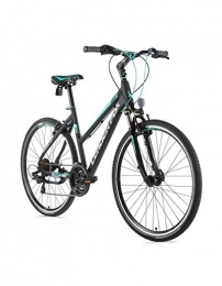 Leaderfox vélo Velo City Bike 28 Leader Fox Away Lady alu Femme 7 Vitesses Gris Mat-Vert Taille 168-178cm (Shimano revosdhift+ty300)