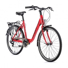 Leaderfox vélo Velo Musculaire City Bike 26 Leader Fox domesta 2021 Femme Rouge 7v Cadre alu 17 Pouces (Taille Adulte 165 à 173 cm)