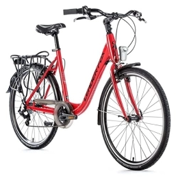 Leaderfox vélo Velo musculaire city bike 26 leader fox domesta 2021 femme rouge 7v cadre alu 19 pouces (taille adulte 175 183 cm)