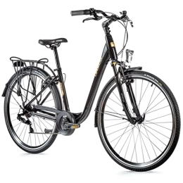 Leaderfox vélo Velo Musculaire City Bike 28 Leader Fox Region 2022 Femme Noir 7v Cadre alu 17 Pouces (Taille Adulte 165 à 173 cm)