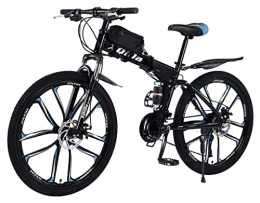 XQIDa durable vélo 26in Vélo de Montagne Vélo VTT Haut de pour Filles garçons Hommes et Femmes Freins à Double Disque+Amortisseurs Doubles Vélo Pliant pour, dérailleur 27 Vitesses, de Charge:330Ibs, Convient de:155-180cm