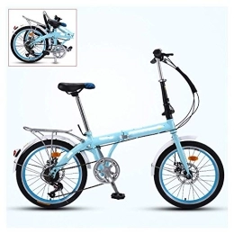 Generic vélo 3 Wheel Bikes for Adults, Folding Adult Bicycle, 20-inch 7-Speed Ultra-Light Portable Bicycle, Adjustable Seat Handle, Double-discbrake, 3-Step Quick Folding (Including Gifts)