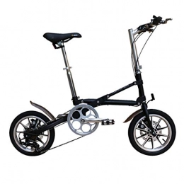 AIAI Vélos pliant AIAIⓇ Vélo Pliant Freins à Disque en Alliage d'aluminium de 41 cm pour Hommes et Femmes de Poids léger Qui Font du vélo à Pied - Noir