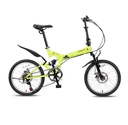 AOHMG Vélos pliant AOHMG Vélo Pliant Adulte léger, 7- Vitesses Montagne Velo Pliable avec Garde Boue, Green_20in