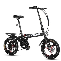 AOHMG vélo AOHMG Vélo Pliant, Aluminium Alliage léger Velo Pliable 7-Vitesses Unisexe, Black_14in