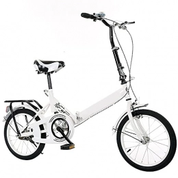 ASPZQ vélo ASPZQ Vélos De Cyclisme De Siège Réglables, Confortables Vélos Pliants Compacts Portables Mobiles pour Hommes Femmes - Étudiants Et Navetteurs Urbains, Blanc, 16 inches