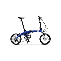  Vélos pliant Bicycles for Adults Folding Bicycle Dahon Bike Aluminum Alloy Frame Curved Beam Portable Outdoor (Color : Blue)
